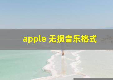 apple 无损音乐格式